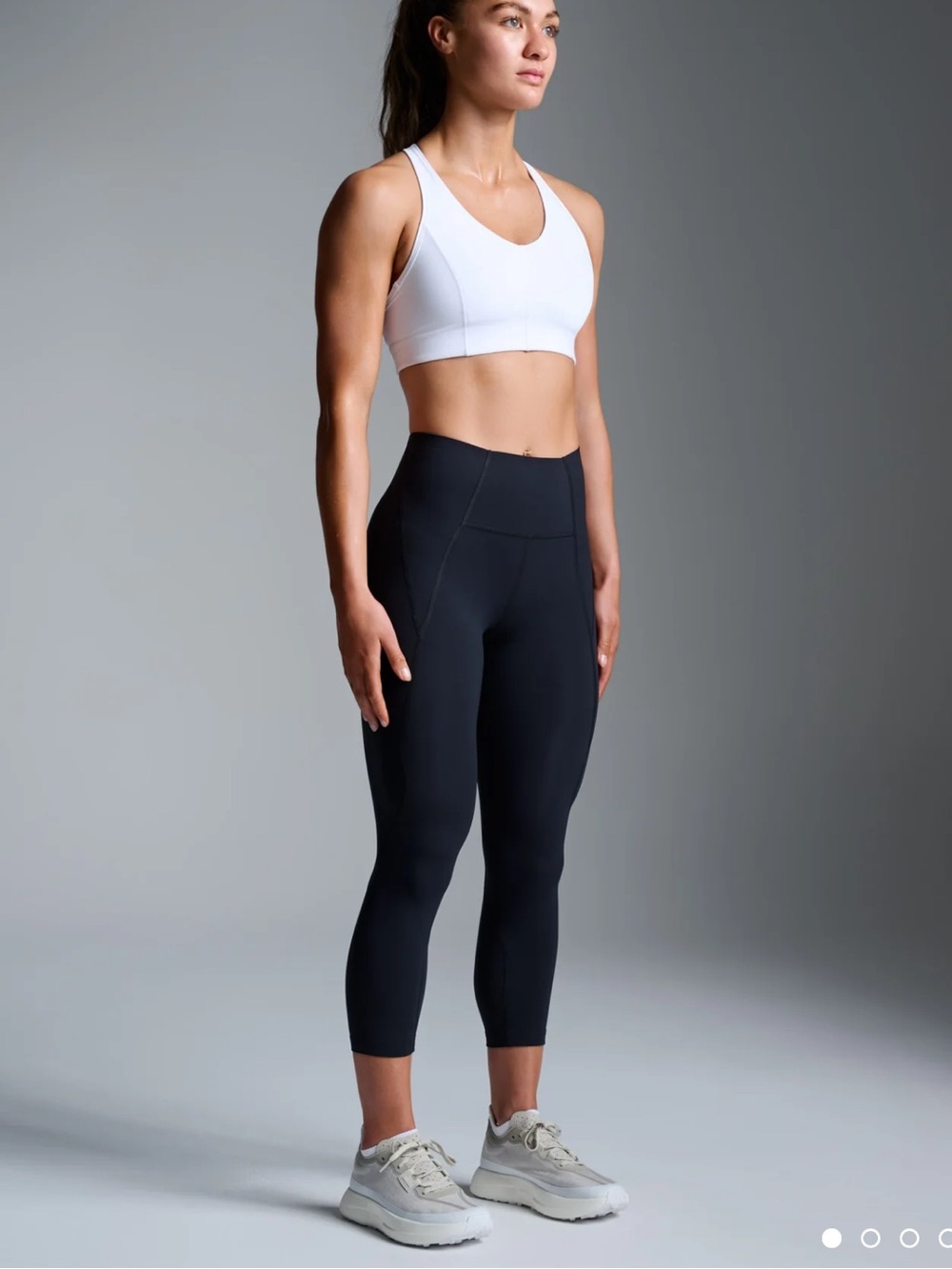 LNDR Light Speed High-Rise 6/8 Leggings in Navy Blue Size Small 4-6
